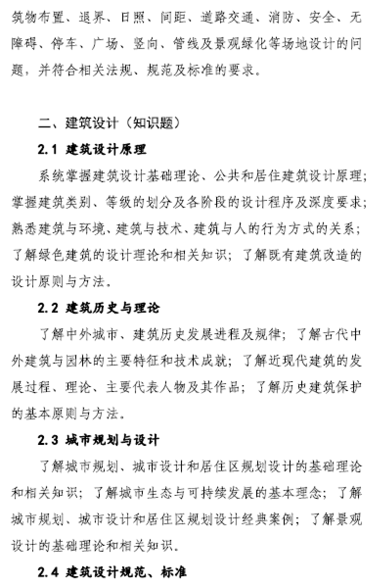 大事件！9門變6門！一級(jí)注冊(cè)建筑師考試大綱（21版）發(fā)布，2023年執(zhí)行！